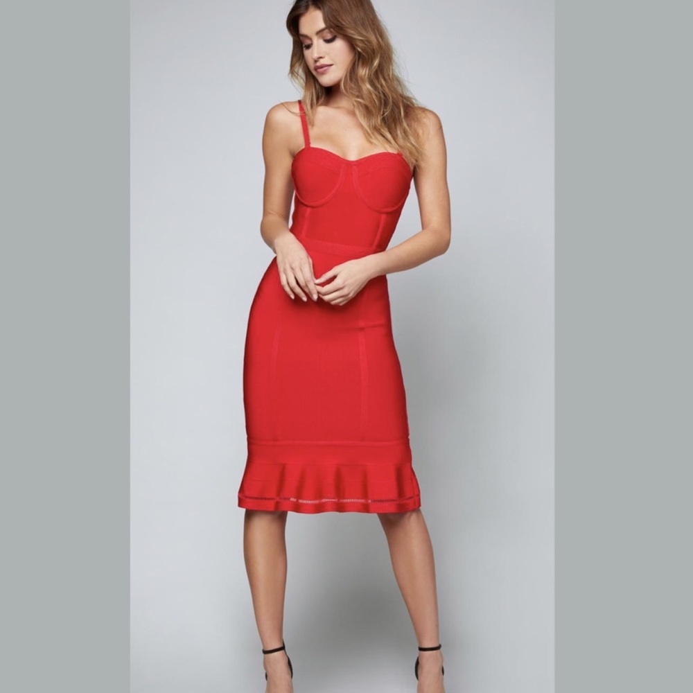 Bebe bustier bandage dress